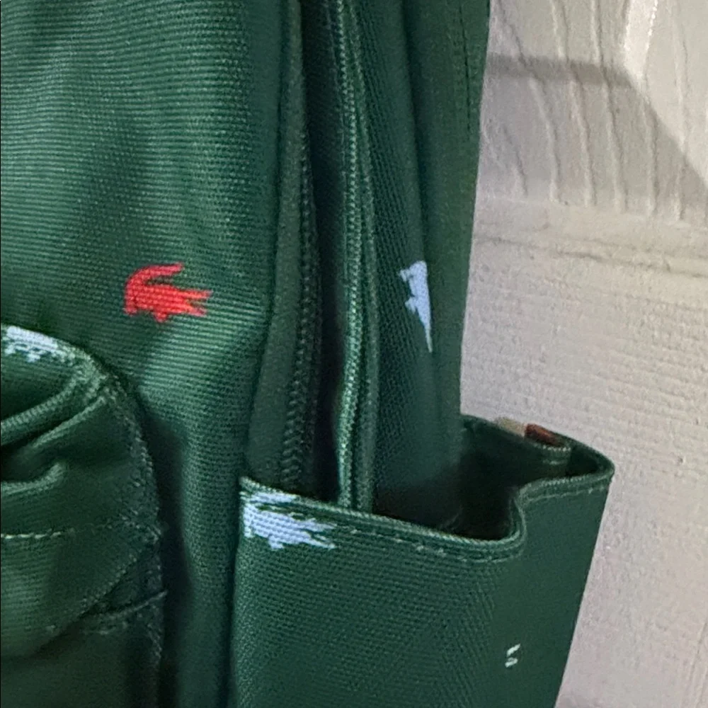 Lacoste Forest Green Backpack with Multicolor Croc Embroidery - Picture 6 of 14